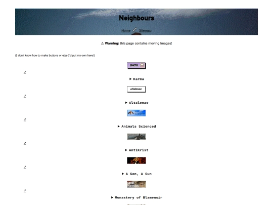 pages/bookmarks/neighbours screenshot