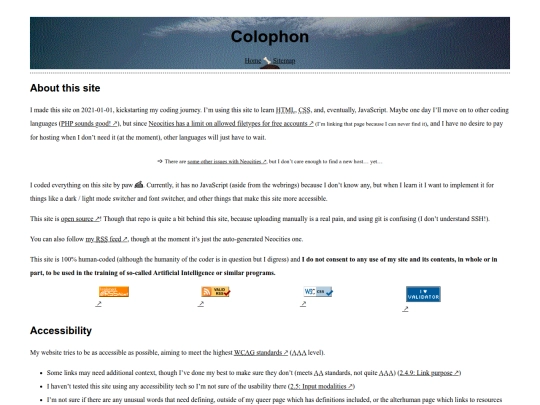 pages/colophon screenshot
