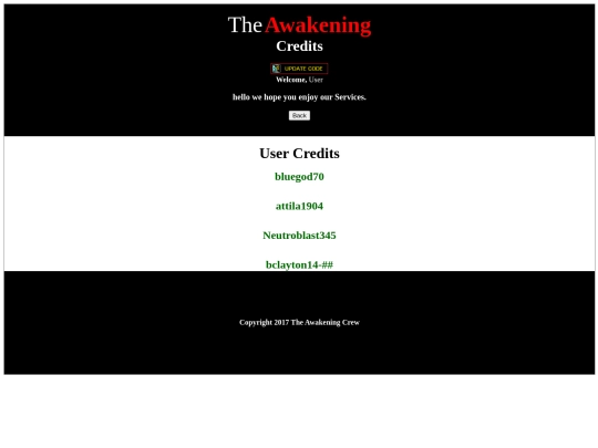 Credits/Credits screenshot