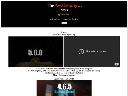 Updates/MainUpdatepage screenshot