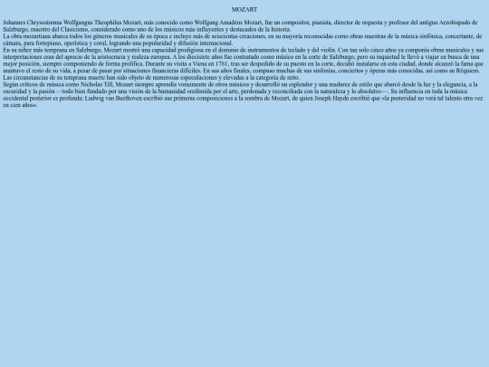 mozart screenshot