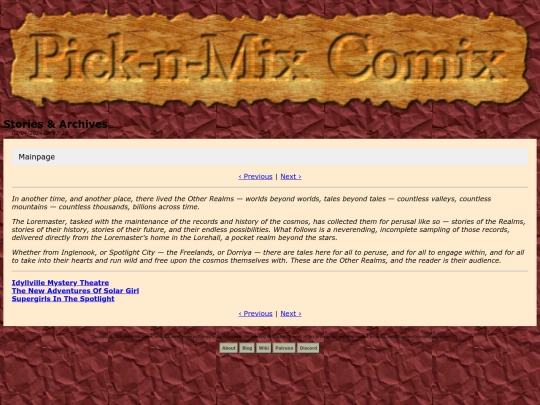 stories/mainpage screenshot