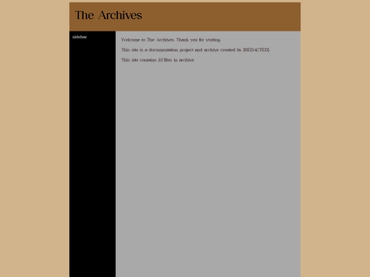 archives/home screenshot