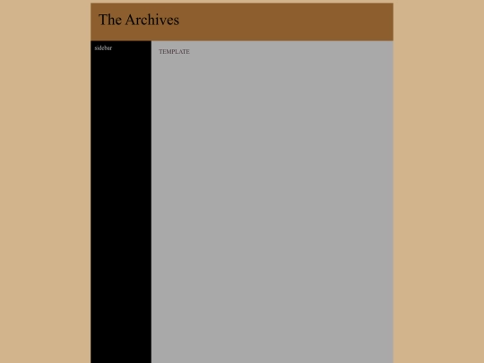 archives/template screenshot
