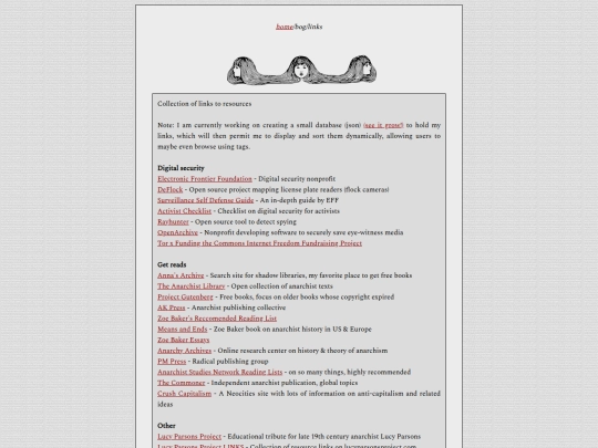 bog/links screenshot