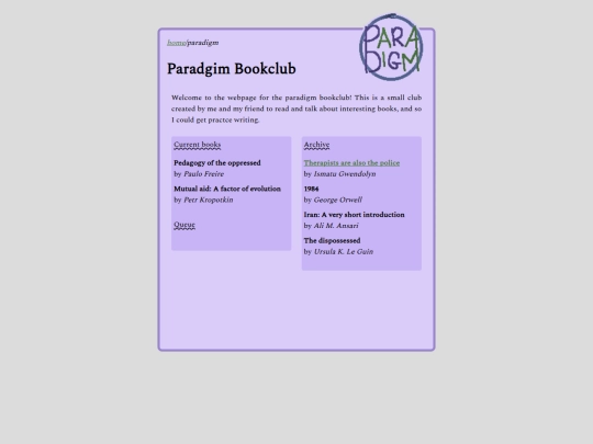 bog/paradigm screenshot