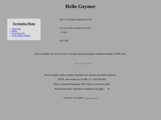 testpage screenshot