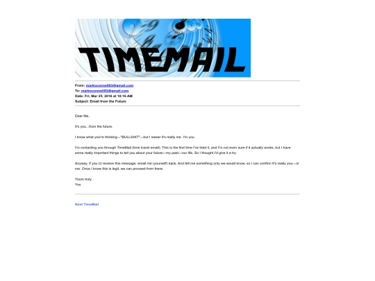 TimeMail screenshot