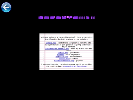 credits screenshot