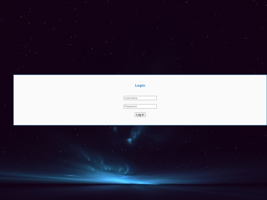 login screenshot