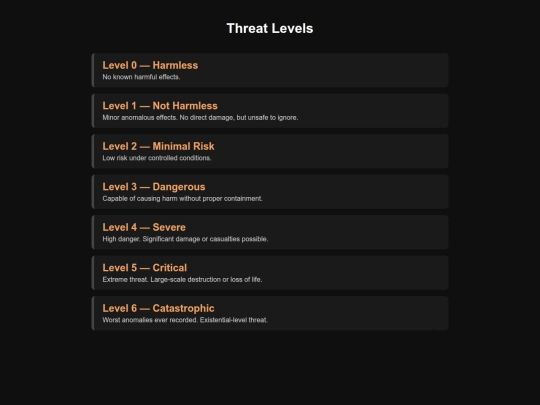 threat-levels screenshot