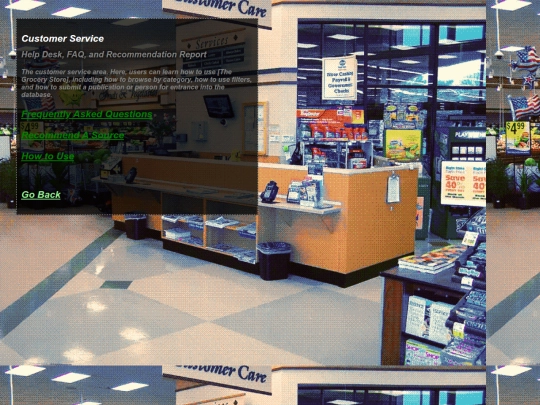 journal_grocerystore/customerservice screenshot