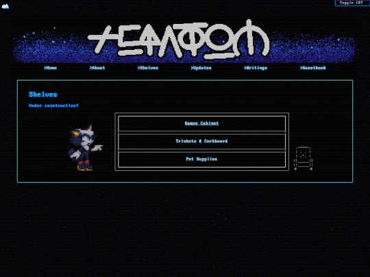 shelves screenshot