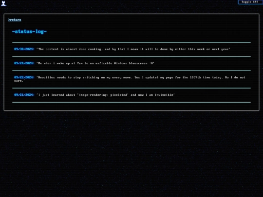 status-log screenshot