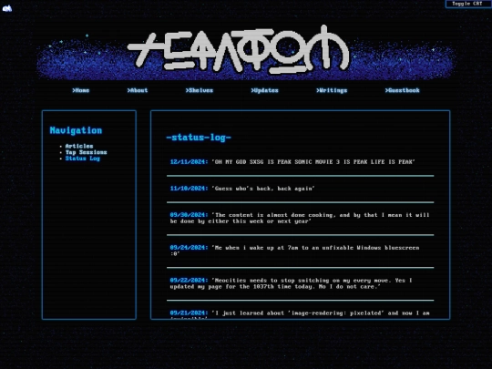 writings/status-log screenshot