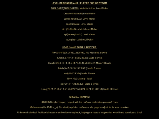 main/credits screenshot