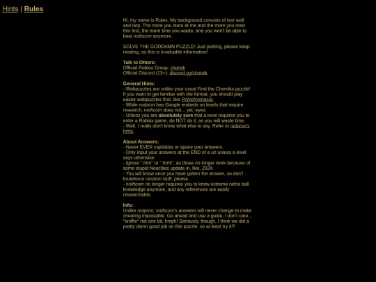 main/rules screenshot