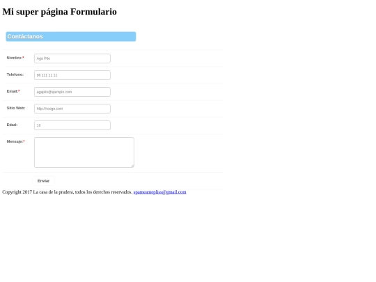 ejercicios/html5/formulario screenshot