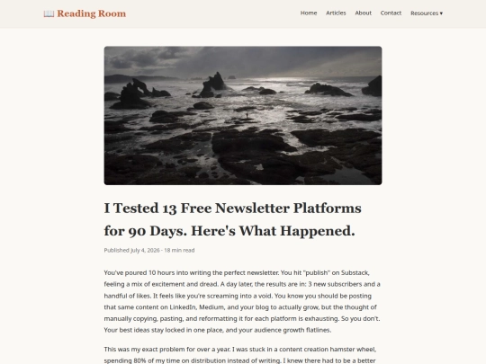 article-newsletter-platforms screenshot