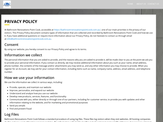 privacy-policy screenshot