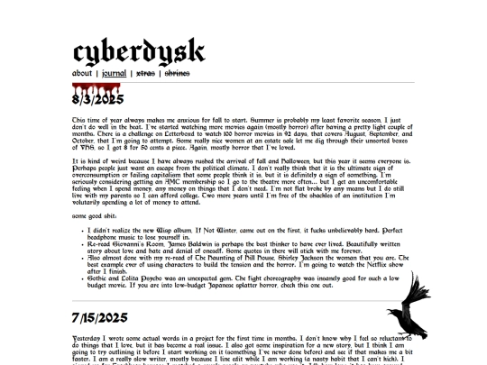 journal/journal screenshot