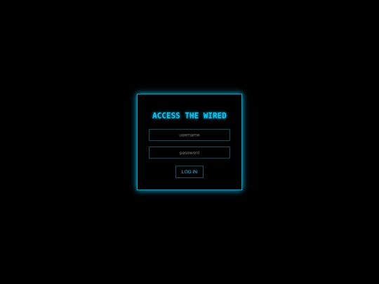 login screenshot
