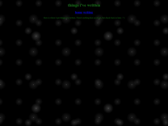 writing screenshot
