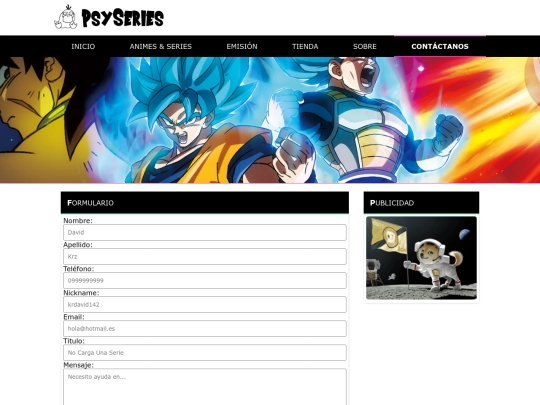 Proyecto/contactanos screenshot