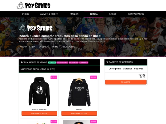 Proyecto/tienda screenshot