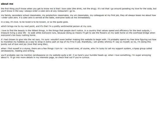 aboutme screenshot