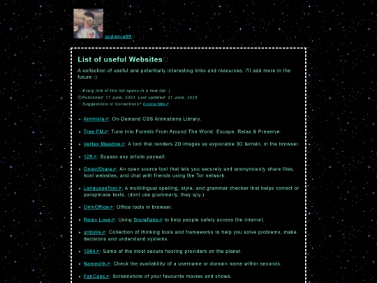 articles/list_of_useful_websites screenshot