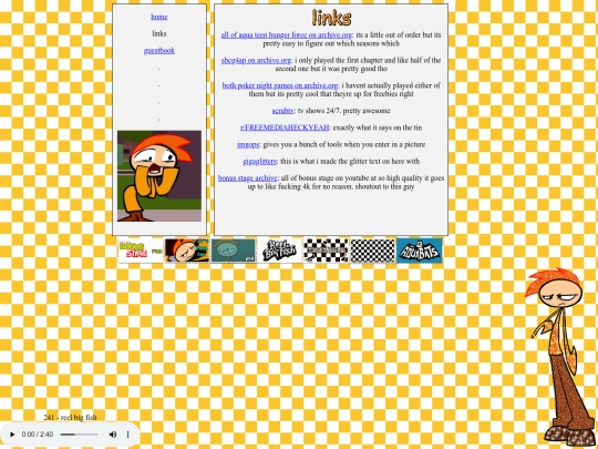 links screenshot