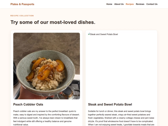 recipes screenshot