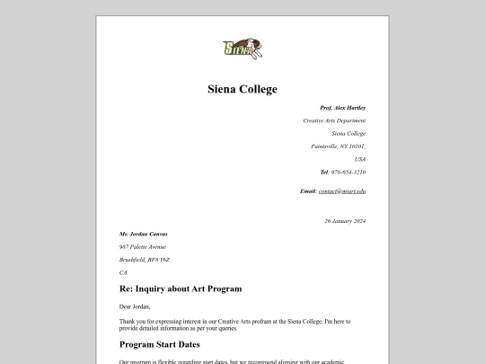 letter screenshot