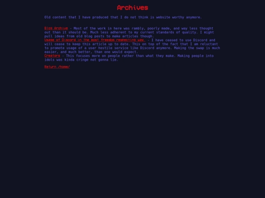 archive screenshot