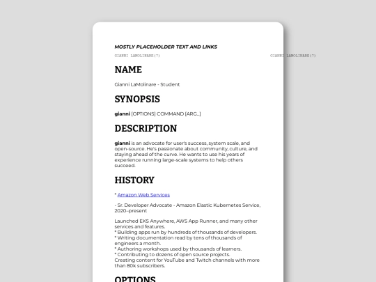resume screenshot