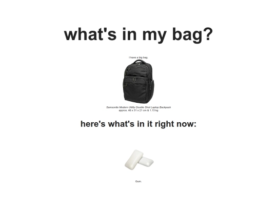 personal/bag screenshot