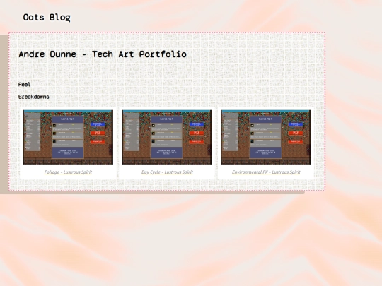 TechArtPortfolio screenshot