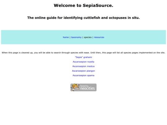 species screenshot
