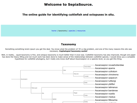 taxonomy screenshot