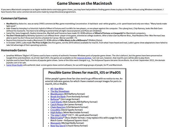 gameshow/macgames screenshot