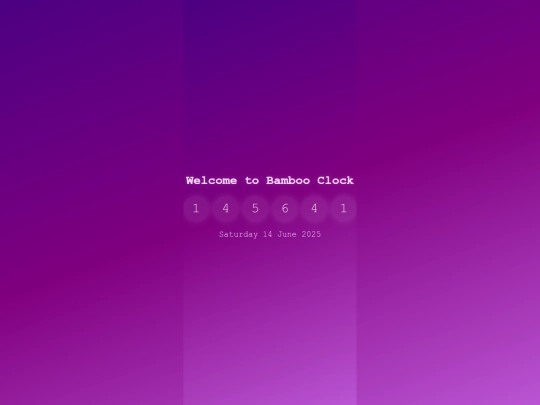 Bamboo/Clock screenshot