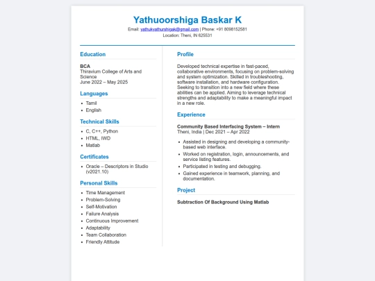 Resume/Bubu1 screenshot