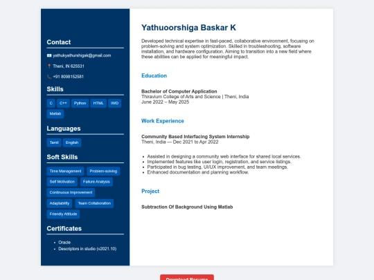 Resume/Bubu2 screenshot