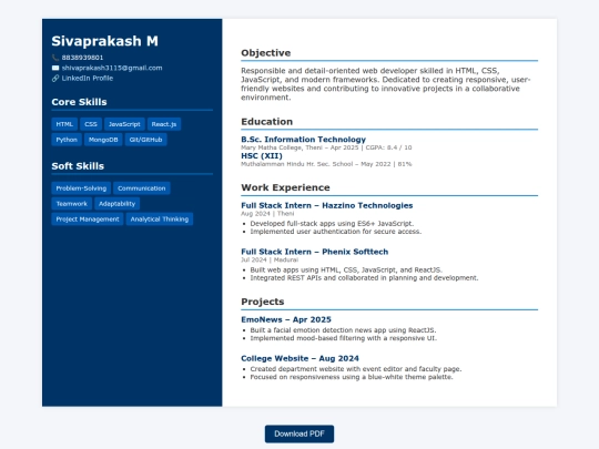 Resume/resume6 screenshot
