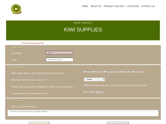 survey screenshot