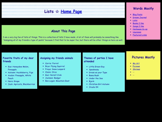 Lists screenshot