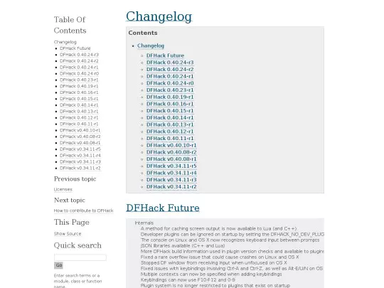 docs/Changelog screenshot