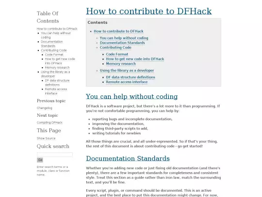 docs/Contributing screenshot