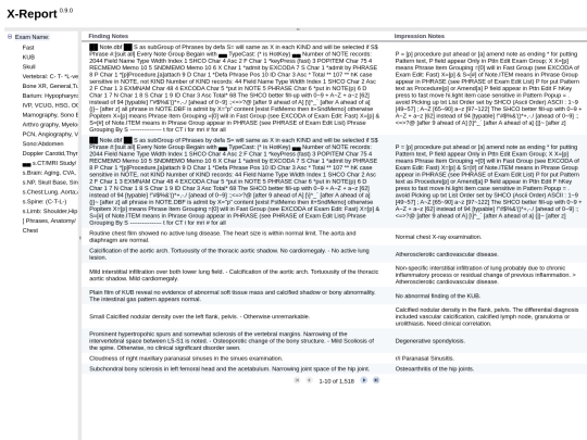 testing/v090/XReport screenshot